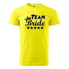 Póló Team bride mintával - Sárga L méretben v4 ajándéktárgy