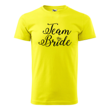Póló Team bride mintával - Sárga M méretben v5 ajándéktárgy