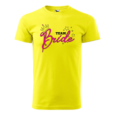 Póló Team bride mintával - Sárga XXL méretben v1 ajándéktárgy
