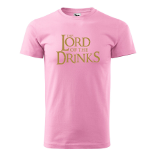 Póló The Lord of the Drinks mintával - Rózsaszín XXXL méretben ajándéktárgy