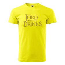 Póló The Lord of the Drinks mintával - Sárga S méretben ajándéktárgy