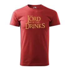 Póló The Lord of the Drinks mintával - Terrakotta M méretben ajándéktárgy
