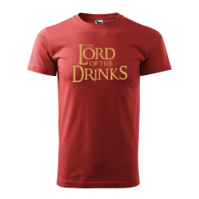  Póló The Lord of the Drinks mintával - Terrakotta XXL méretben ajándéktárgy