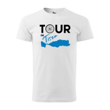 Póló Tour de Tisza mintával - Fehér XL méretben ajándéktárgy
