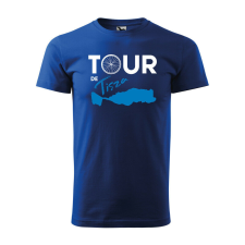 Póló Tour de Tisza mintával - Kék S méretben ajándéktárgy