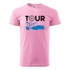 Póló Tour de Tisza mintával - Rózsaszín XXXL méretben ajándéktárgy