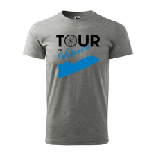 Póló Tour de Velence mintával - Szürke M méretben ajándéktárgy