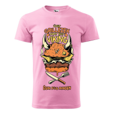 Póló Úgy grillezek mint egy viking mintával - Rózsaszín XXXL méretben ajándéktárgy