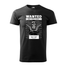  Póló Wanted  mintával Fekete 2XL egyedi ajándék