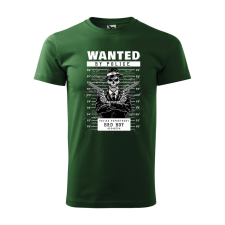  Póló Wanted  mintával Zöld 2XL egyedi ajándék