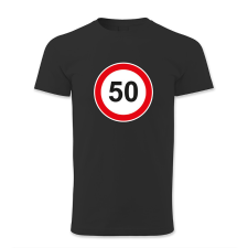 polofun.hu 50. születésnap, KRESZ tábla férfi póló