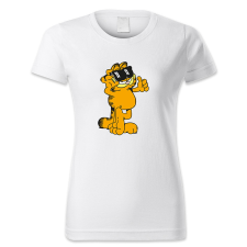 polofun.hu Garfield napszemüveggel, laza női póló