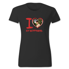 polofun.hu I love my Boyfriend, fotóval női póló
