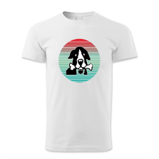 polofun.hu Kutya csonttal a szájában, retró férfi póló