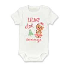 polofun.hu Lilike első karácsonya, karácsonyfával, mézeskalács figurával, Karácsony kombidressz, body
