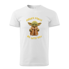 polofun.hu Merry force be with you, Star Wars, Yoda férfi póló