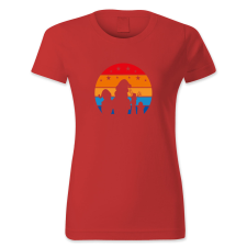 polofun.hu Mikulás, rénszarvas, hóember, retró női póló