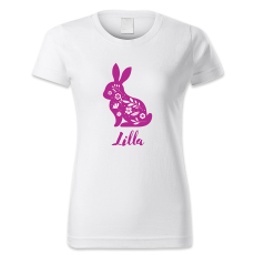 polofun.hu Nyuszi alak, virágos, Lilla, Húsvét