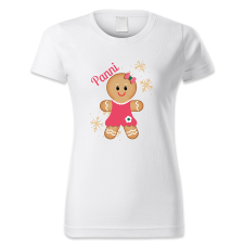 polofun.hu Panni, mézeskalács figurával, Karácsony női póló