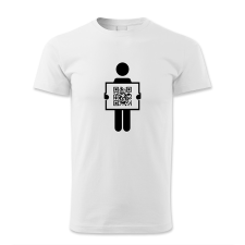 polofun.hu QR kódos tábla emberrel férfi póló