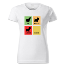 polofun.hu Ül, fekszik, lábhoz, marad! Yorki/női női póló