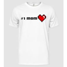 Pólómánia 8bit mom number one - Férfi Alap póló