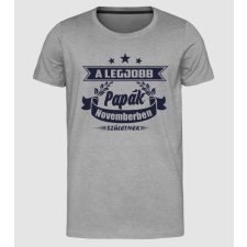 Pólómánia A legjobb papák - November - Férfi Prémium Slim-Fit Póló férfi póló