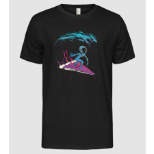 Pólómánia Alien Pizza Surf vicces póló - Férfi Alap póló férfi póló