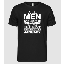 Pólómánia All men are created january - Férfi Alap póló férfi póló