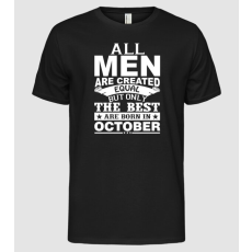Pólómánia All men are created october - Férfi Alap póló