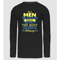 Pólómánia All men created equal...february - Férfi Hosszúujjú Póló