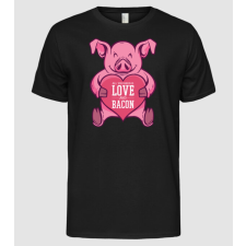 Pólómánia All you need is love and bacon - Férfi Alap póló férfi póló