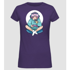 Pólómánia Anime Gamer Lány Csokival - Női Alap póló női póló