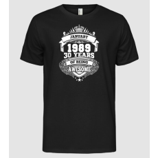 Pólómánia Awesome being of 30 years 1989 JANUÁR - Férfi Alap póló