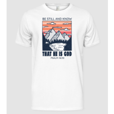 Pólómánia Be calm and know that He is God - Férfi Alap póló férfi póló