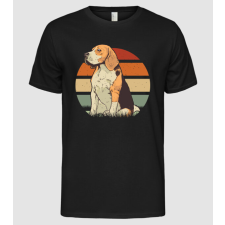 Pólómánia Beagle Retro Sunset - Férfi Alap póló férfi póló