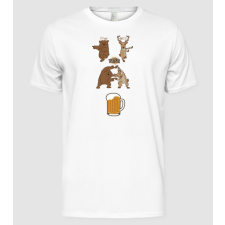 Pólómánia Bear deer beer - Férfi Alap póló férfi póló
