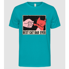 Pólómánia Best Cat Dad Ever - Legjobb Cica Gazdi - Férfi Alap póló férfi póló