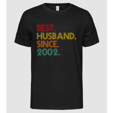 Pólómánia best husband since 2002 retro - Férfi Alap póló