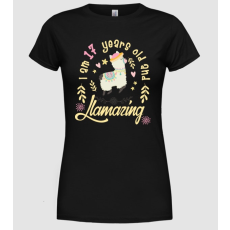Pólómánia Birtday Llamazin 17 years old - Női Kereknyakú Póló