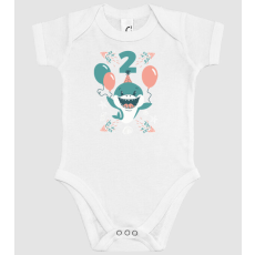 Pólómánia Birthday Shark 2 éves szülinapra cuki cápa - BABA BODY