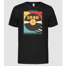 Pólómánia Born in 1940 Limited Edition Vynil Bakelit Retro - Férfi Alap póló férfi póló
