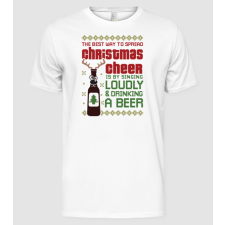 Pólómánia Christmas cheer beer csúnya pulcsi - Férfi Alap póló férfi póló