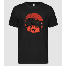 Pólómánia Cica Tök fejen Halloween - Férfi Alap póló férfi póló