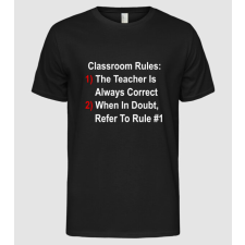Pólómánia Classroom rules - Férfi Alap póló férfi póló