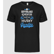Pólómánia Csak egyvalaki keményebb Husky - Férfi Alap póló