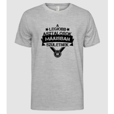 Pólómánia Csillagos legjobb szülinapos asztalos-május - Férfi Alap póló férfi póló