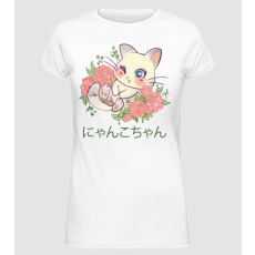 Pólómánia Cuki Anime Cica - Női Alap póló
