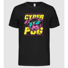 Pólómánia Cyber Pug Mopsz - Férfi Alap póló