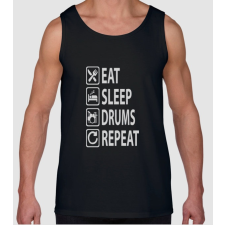 Pólómánia Eat Sleep Drum Repeat - Férfi Ujjatlan Trikó férfi póló